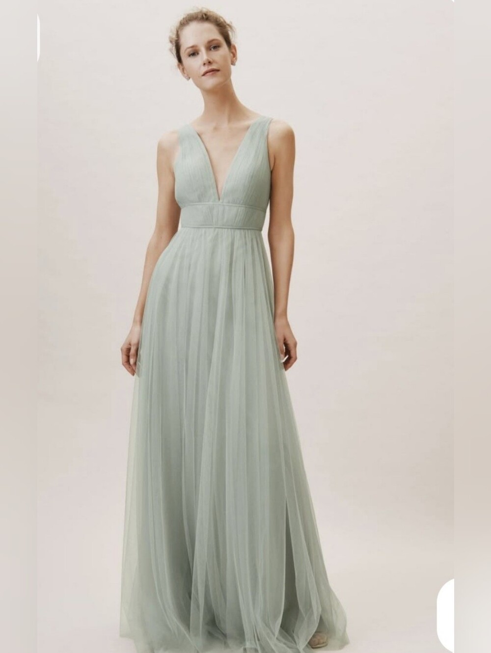 Jenny Yoo Collection Sarita Morning Mist Dress For Anthropologie Size 4
